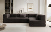 Luxuriöses L-förmiges Samt Designer Sofa mit Schlaffunktion und Stauraum