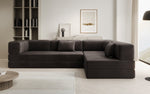 Lade das Bild in den Galerie-Viewer, Luxuriöses L-förmiges Samt Designer Sofa mit Schlaffunktion und Stauraum
