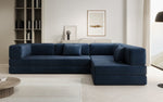 Lade das Bild in den Galerie-Viewer, Luxuriöses L-förmiges Samt Designer Sofa mit Schlaffunktion und Stauraum
