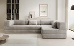 Lade das Bild in den Galerie-Viewer, Luxuriöses L-förmiges Samt Designer Sofa mit Schlaffunktion und Stauraum
