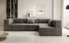 Luxuriöses L-förmiges Samt Designer Sofa mit Schlaffunktion und Stauraum