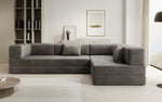 Lade das Bild in den Galerie-Viewer, Luxuriöses L-förmiges Samt Designer Sofa mit Schlaffunktion und Stauraum
