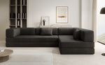 Lade das Bild in den Galerie-Viewer, Luxuriöses L-förmiges Samt Designer Sofa mit Schlaffunktion und Stauraum
