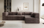 Lade das Bild in den Galerie-Viewer, Luxuriöses Design Ecksofa Lazy L: Cordstoff, Schlaffunktion, Stauraum
