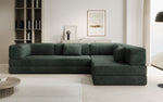 Lade das Bild in den Galerie-Viewer, Luxuriöses Designer L-Sofa Lazy aus Cordstoff mit Schlaffunktion und Stauraum

