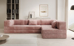 Lade das Bild in den Galerie-Viewer, Luxuriöses Designer L-Sofa Lazy aus Cordstoff mit Schlaffunktion und Stauraum
