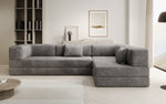 Lade das Bild in den Galerie-Viewer, Luxuriöses Design Ecksofa Lazy L: Cordstoff, Schlaffunktion, Stauraum
