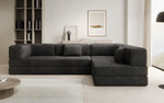 Lade das Bild in den Galerie-Viewer, Luxuriöses Design Ecksofa Lazy L: Cordstoff, Schlaffunktion, Stauraum
