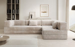 Lade das Bild in den Galerie-Viewer, Luxuriöses Designer L-Sofa Lazy aus Cordstoff mit Schlaffunktion und Stauraum
