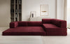 Luxuriöses L-förmiges Samt Designer Sofa mit Schlaffunktion und Stauraum