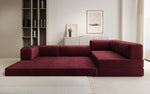 Lade das Bild in den Galerie-Viewer, Luxuriöses L-förmiges Samt Designer Sofa mit Schlaffunktion und Stauraum
