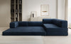 Luxuriöses L-förmiges Samt Designer Sofa mit Schlaffunktion und Stauraum