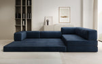 Lade das Bild in den Galerie-Viewer, Luxuriöses L-förmiges Samt Designer Sofa mit Schlaffunktion und Stauraum
