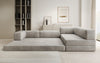 Luxuriöses L-förmiges Samt Designer Sofa mit Schlaffunktion und Stauraum