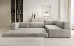 Lade das Bild in den Galerie-Viewer, Luxuriöses L-förmiges Samt Designer Sofa mit Schlaffunktion und Stauraum
