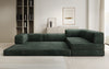 Luxuriöses Designer L-Sofa Lazy aus Cordstoff mit Schlaffunktion und Stauraum