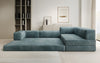 Luxuriöses Design Ecksofa Lazy L: Cordstoff, Schlaffunktion, Stauraum