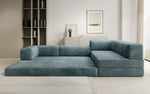 Lade das Bild in den Galerie-Viewer, Luxuriöses Design Ecksofa Lazy L: Cordstoff, Schlaffunktion, Stauraum
