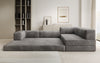 Luxuriöses Design Ecksofa Lazy L: Cordstoff, Schlaffunktion, Stauraum