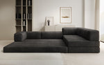 Lade das Bild in den Galerie-Viewer, Luxuriöses Designer L-Sofa Lazy aus Cordstoff mit Schlaffunktion und Stauraum
