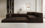 Lade das Bild in den Galerie-Viewer, Luxuriöses L-förmiges Bouclé-Sofa mit Schlaffunktion und Stauraum
