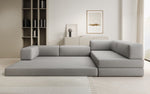 Lade das Bild in den Galerie-Viewer, Luxuriöses L-förmiges Bouclé-Sofa mit Schlaffunktion und Stauraum
