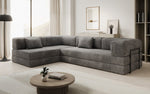 Lade das Bild in den Galerie-Viewer, Luxuriöses Design Ecksofa Lazy L: Cordstoff, Schlaffunktion, Stauraum
