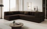 Lade das Bild in den Galerie-Viewer, Luxuriöses L-förmiges Bouclé-Sofa mit Schlaffunktion und Stauraum

