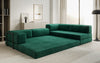 Luxuriöses L-förmiges Samt Designer Sofa mit Schlaffunktion und Stauraum