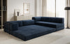Luxuriöses L-förmiges Samt Designer Sofa mit Schlaffunktion und Stauraum