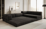 Lade das Bild in den Galerie-Viewer, Luxuriöses L-förmiges Samt Designer Sofa mit Schlaffunktion und Stauraum
