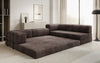 Luxuriöses Design Ecksofa Lazy L: Cordstoff, Schlaffunktion, Stauraum