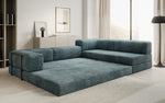 Lade das Bild in den Galerie-Viewer, Luxuriöses Designer L-Sofa Lazy aus Cordstoff mit Schlaffunktion und Stauraum
