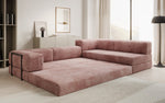 Lade das Bild in den Galerie-Viewer, Luxuriöses Design Ecksofa Lazy L: Cordstoff, Schlaffunktion, Stauraum
