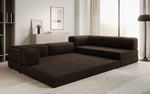 Lade das Bild in den Galerie-Viewer, Luxuriöses L-förmiges Bouclé-Sofa mit Schlaffunktion und Stauraum
