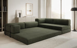 Lade das Bild in den Galerie-Viewer, Luxuriöses L-förmiges Bouclé-Sofa mit Schlaffunktion und Stauraum

