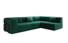 Luxuriöses L-förmiges Samt Designer Sofa mit Schlaffunktion und Stauraum