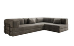 Lade das Bild in den Galerie-Viewer, Luxuriöses L-förmiges Samt Designer Sofa mit Schlaffunktion und Stauraum

