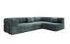 Luxuriöses Design Ecksofa Lazy L: Cordstoff, Schlaffunktion, Stauraum