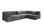 Lade das Bild in den Galerie-Viewer, Luxuriöses Design Ecksofa Lazy L: Cordstoff, Schlaffunktion, Stauraum
