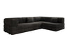 Luxuriöses Design Ecksofa Lazy L: Cordstoff, Schlaffunktion, Stauraum