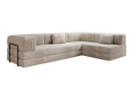 Lade das Bild in den Galerie-Viewer, Luxuriöses Design Ecksofa Lazy L: Cordstoff, Schlaffunktion, Stauraum
