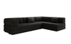 Luxuriöses L-förmiges Bouclé-Sofa mit Schlaffunktion und Stauraum