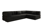 Lade das Bild in den Galerie-Viewer, Designer Lazy L Ecksofa Bouclé Bezug mit Schlaffunktion und Praktischem Stauraum
