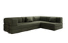 Luxuriöses L-förmiges Bouclé-Sofa mit Schlaffunktion und Stauraum