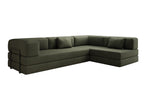Lade das Bild in den Galerie-Viewer, Luxuriöses L-förmiges Bouclé-Sofa mit Schlaffunktion und Stauraum
