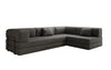 Luxuriöses L-förmiges Bouclé-Sofa mit Schlaffunktion und Stauraum