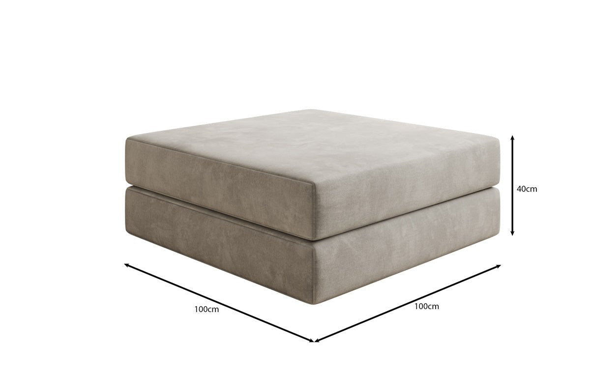 Luxuriöser Samt Beistellhocker Lazy: Stilvoller Pouf für Komfort und Eleganz