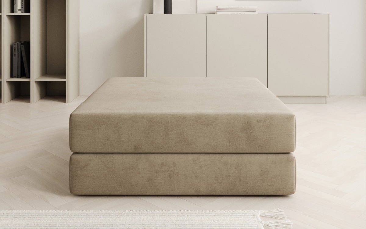 Luxuriöser Samt Beistellhocker Lazy: Stilvoller Pouf für Komfort und Eleganz