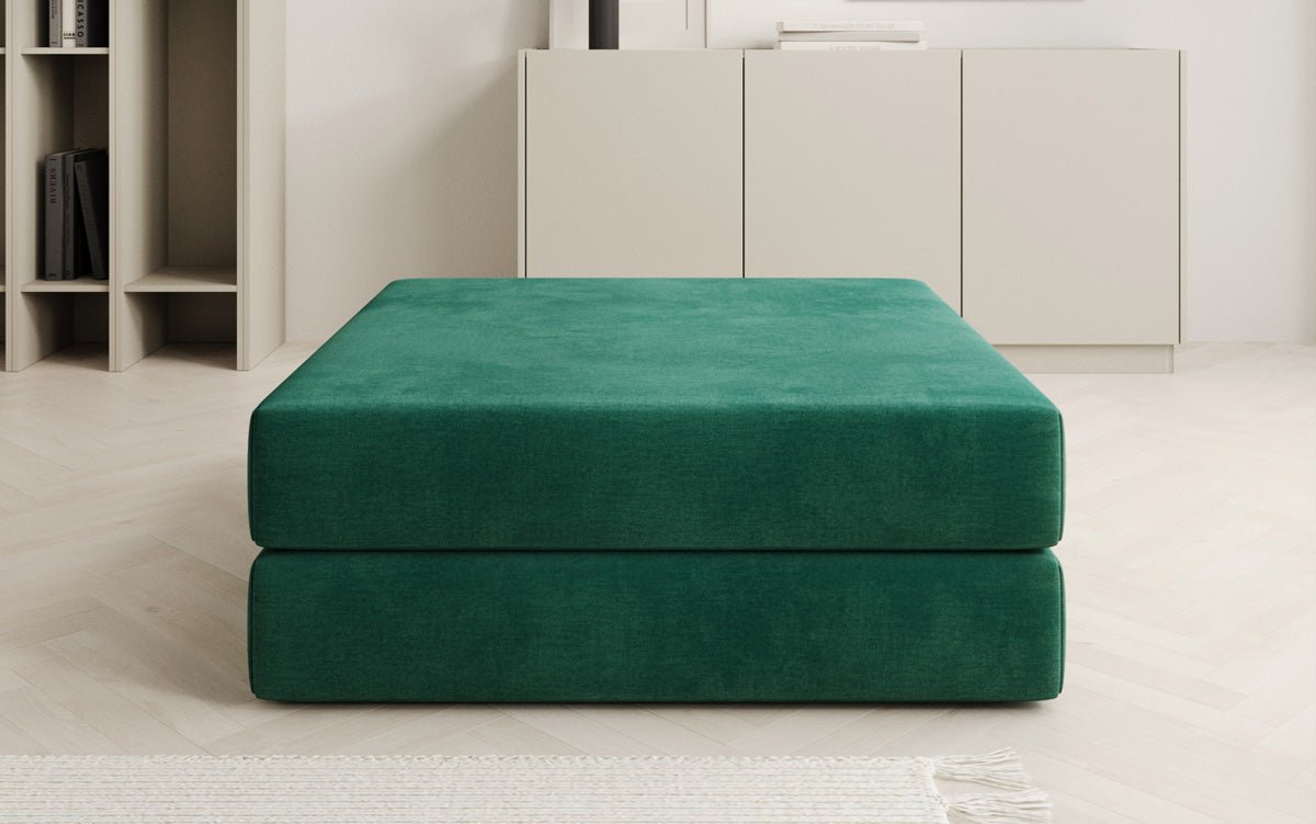 Luxuriöser Samt Beistellhocker Lazy: Stilvoller Pouf für Komfort und Eleganz